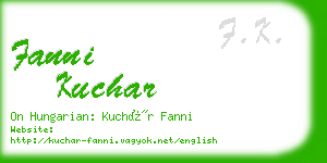 fanni kuchar business card